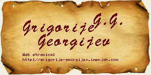 Grigorije Georgijev vizit kartica